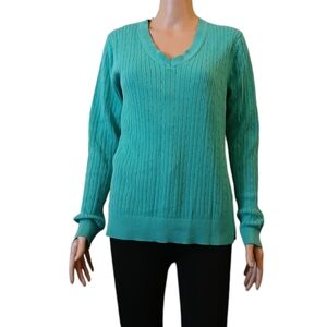 Tommy Hilfiger sweater coat jacket womens size XL used Green